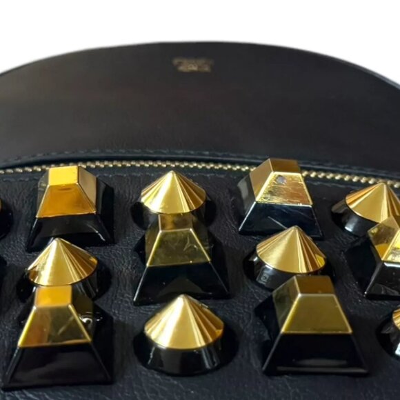 FENDI Shoulder Bag Cross Body 8BT281 leather 2way Borsavit Dolce Studs used - Picture 7 of 8